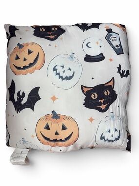 Cats Bats Pumpkins Halloween Decorative Throw Pillows 18x18 By City Living